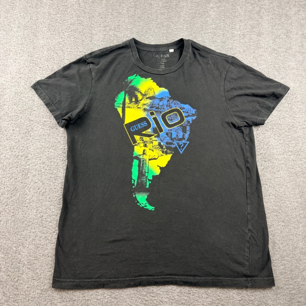 Guess Rio‎ South America Men's XL Graphic T-Shirt Black